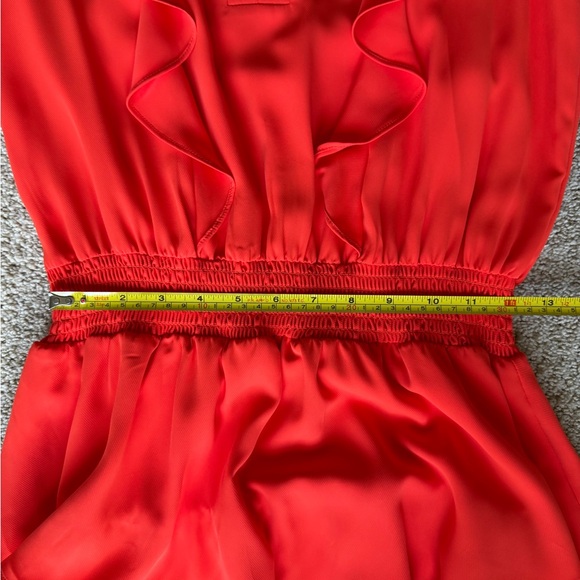 Amanda Uprichard Bright Orange Mini Dress Ruffled Layered Medium - Picture 7 of 7